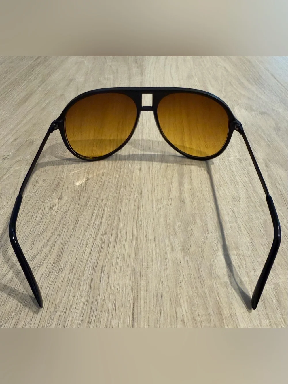 Vintage AmberVision Sunglasses 80s Aviators
